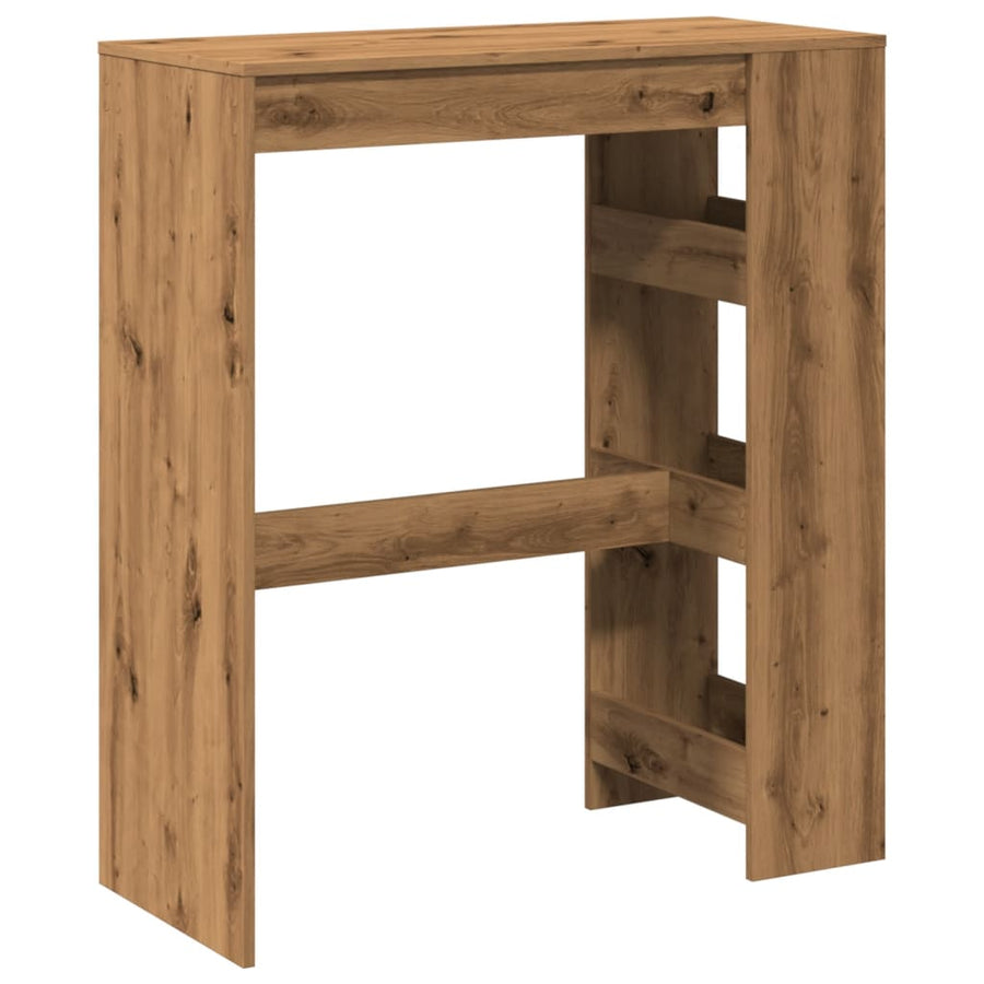 Bartafel met rekken 90x40x103,5 cm hout artisanaal eikenkleurig