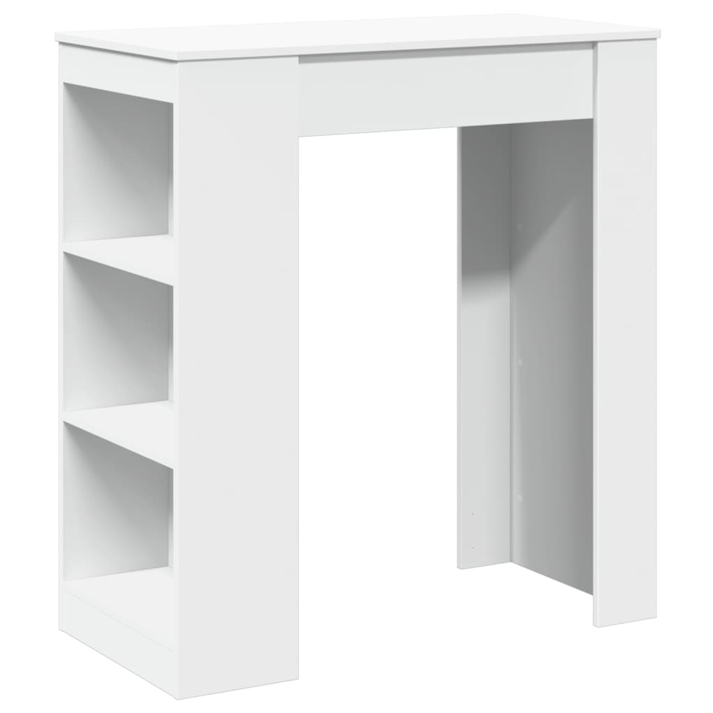 Bartafel Met Rekken 95X47X103,5 Cm Bewerkt Hout Wit