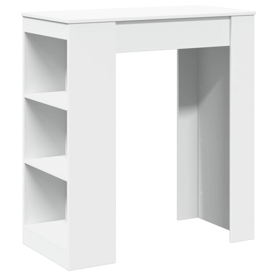 Bartafel Met Rekken 95X47X103,5 Cm Bewerkt Hout Wit