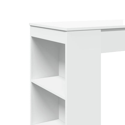 Bartafel Met Rekken 95X47X103,5 Cm Bewerkt Hout Wit