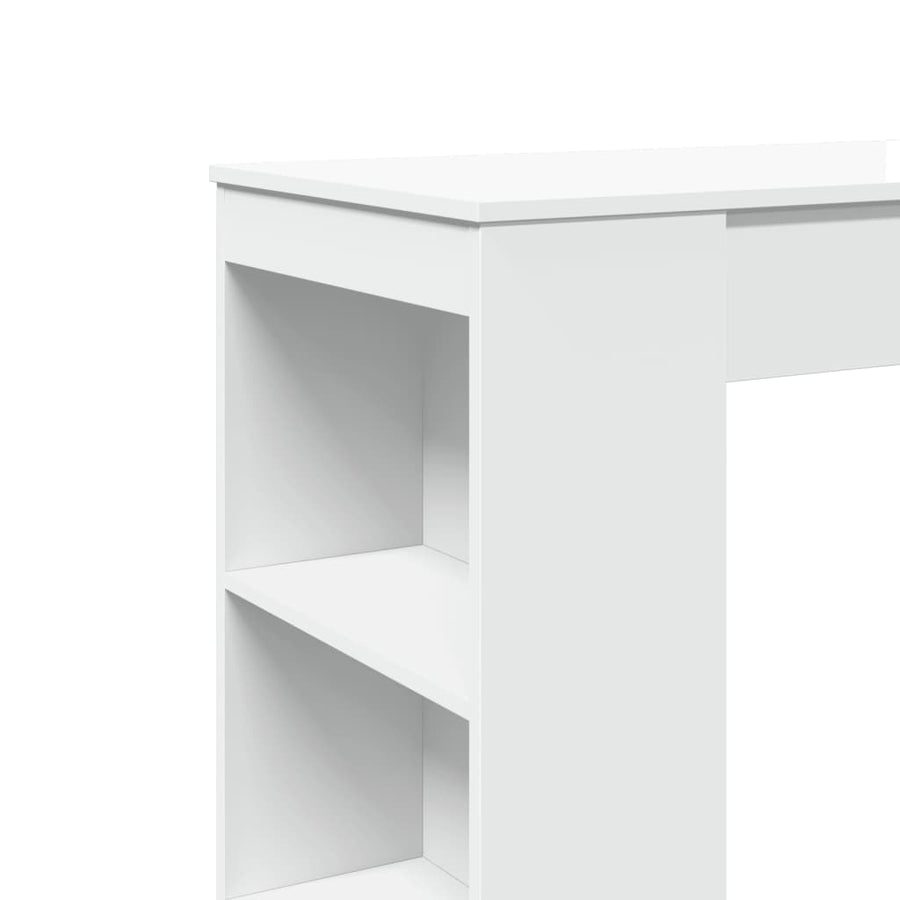 Bartafel Met Rekken 95X47X103,5 Cm Bewerkt Hout Wit