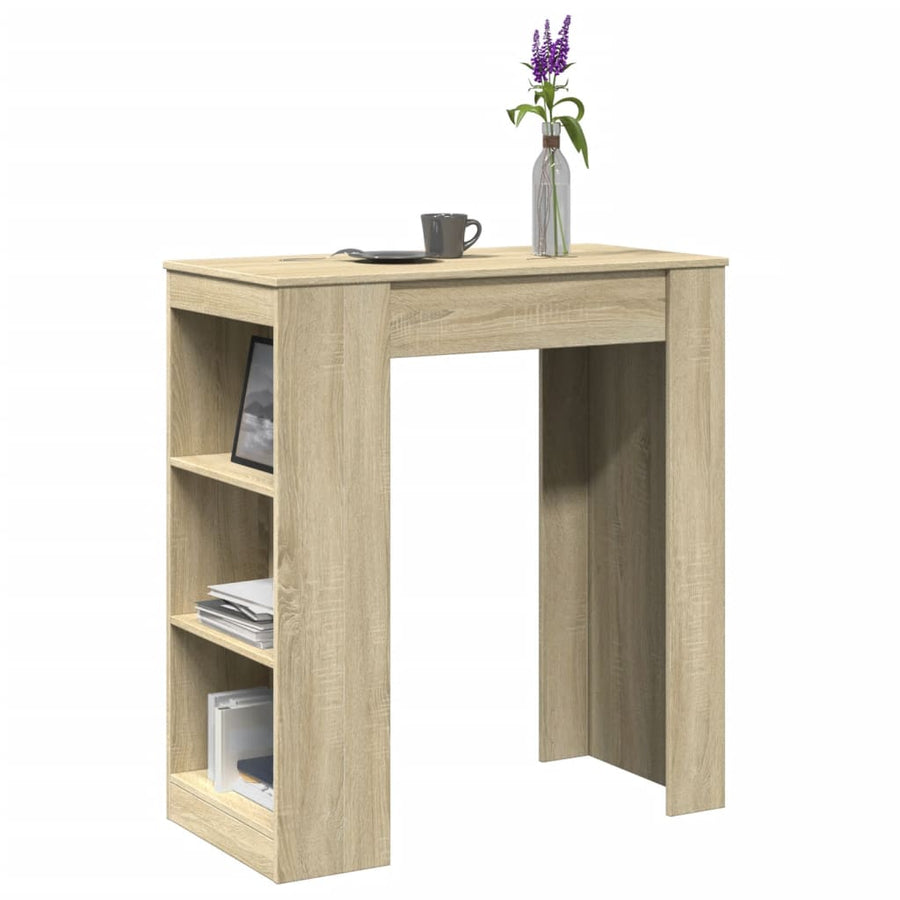 Bartafel Met Rekken 95X47X103,5 Cm Hout Kleur Sonoma eiken