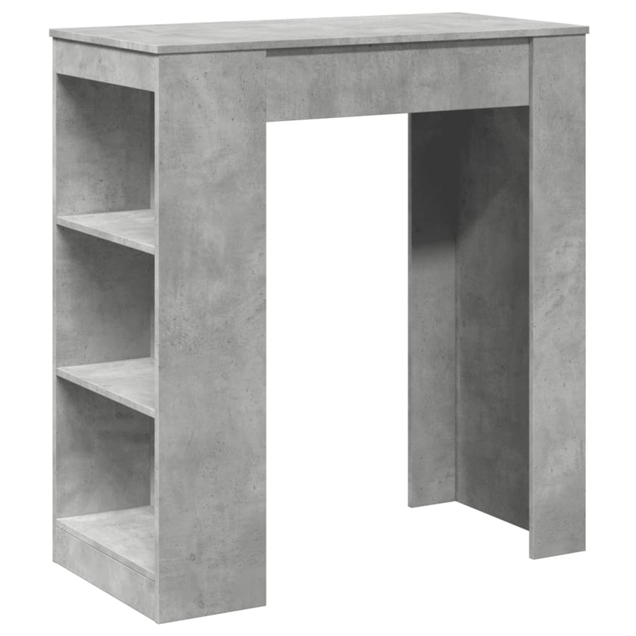 Bartafel met rekken 95x47x103,5 cm bewerkt hout betongrijs