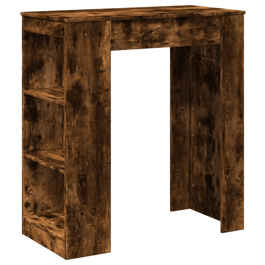 Bartafel Met Rekken 95X47X103,5 Cm Bewerkt Hout Gerookt eiken