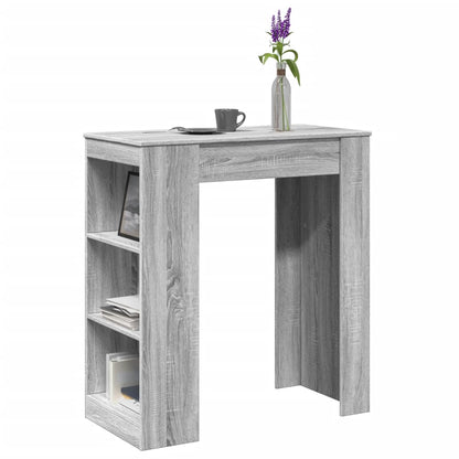 Bartafel Met Rekken 95X47X103,5 Cm Bewerkt Hout Grijs sonoma
