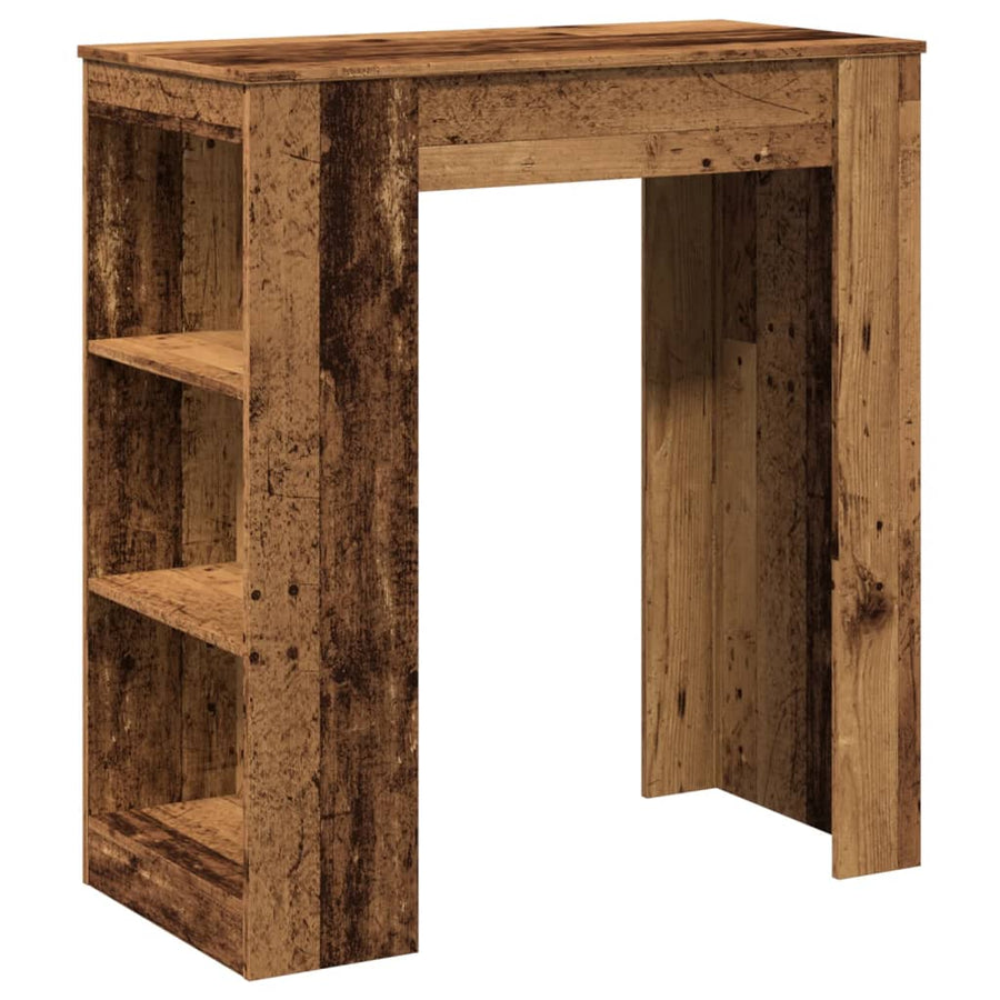 Bartafel Met Rekken 95X47X103,5 Cm Bewerkt Hout Kleur Oud hout