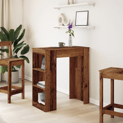 Bartafel Met Rekken 95X47X103,5 Cm Bewerkt Hout Kleur Oud hout