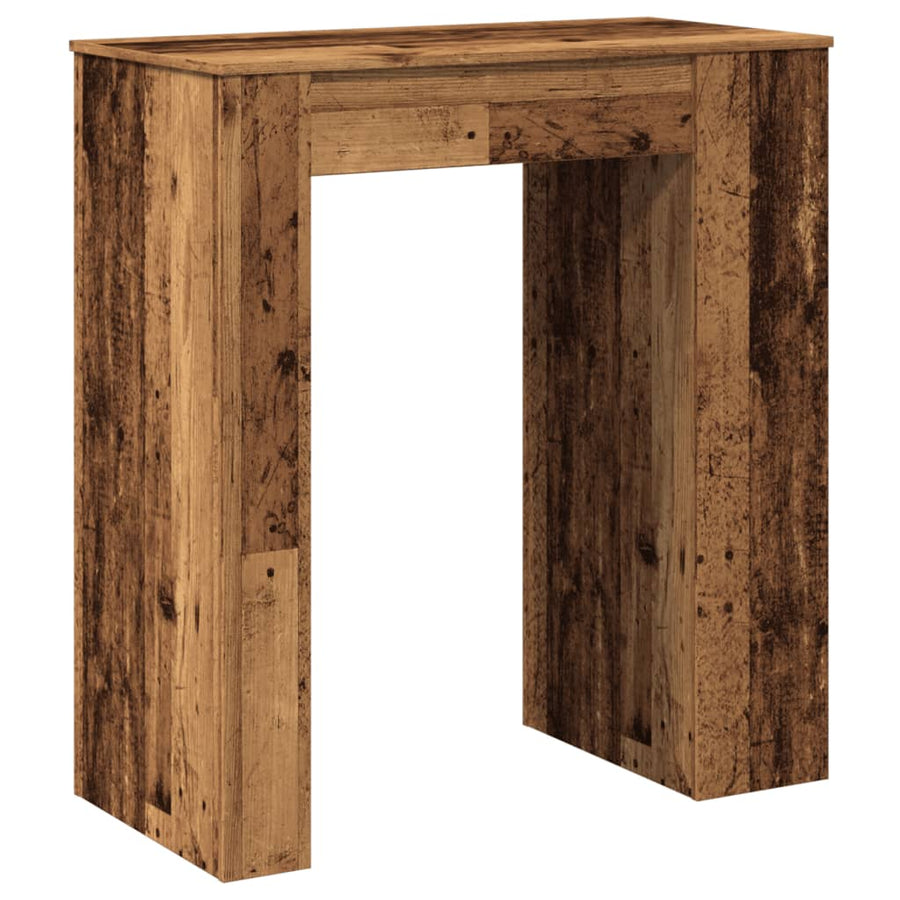 Bartafel Met Rekken 95X47X103,5 Cm Bewerkt Hout Kleur Oud hout