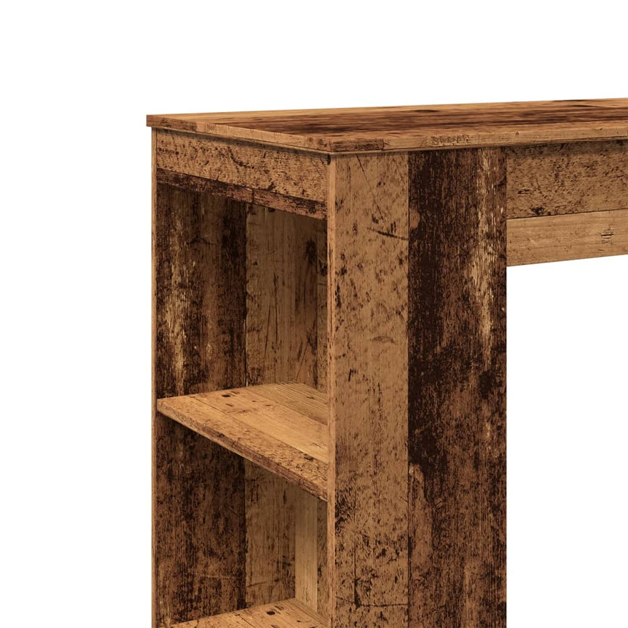 Bartafel Met Rekken 95X47X103,5 Cm Bewerkt Hout Kleur Oud hout