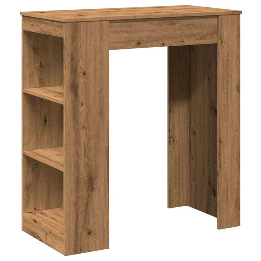 Bartafel Met Rekken 95X47X103,5 Cm Hout Artisanaal Eikenkleur artisanaal eikenkleurig
