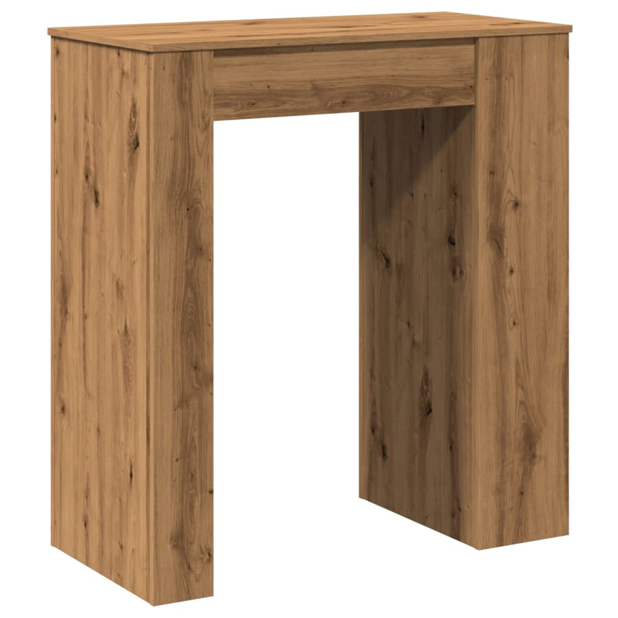 Bartafel Met Rekken 95X47X103,5 Cm Hout Artisanaal Eikenkleur artisanaal eikenkleurig