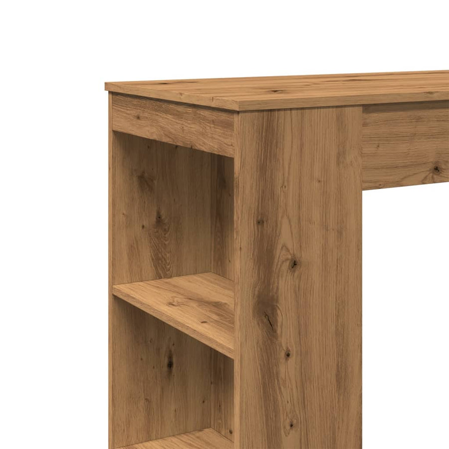 Bartafel Met Rekken 95X47X103,5 Cm Hout Artisanaal Eikenkleur artisanaal eikenkleurig