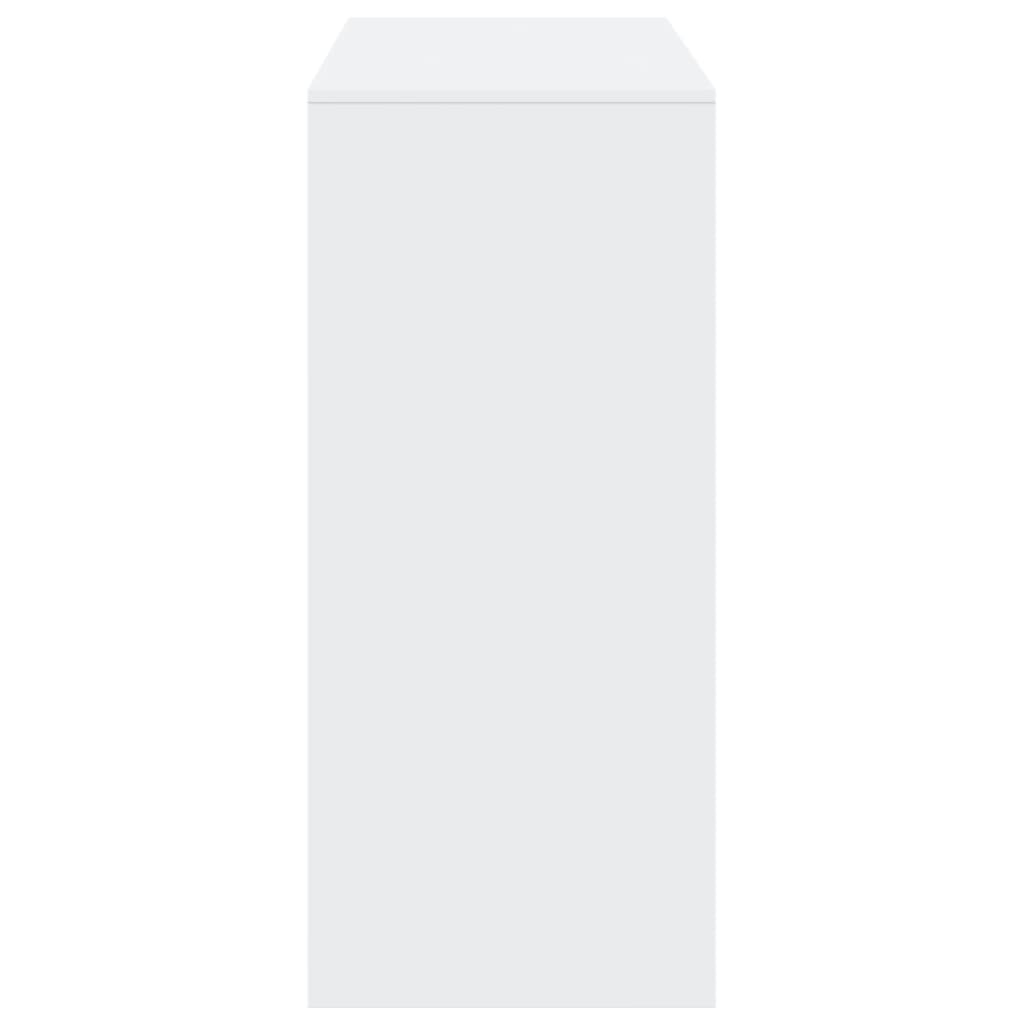 Bartafel met schap 124x46x103,5 cm bewerkt hout wit