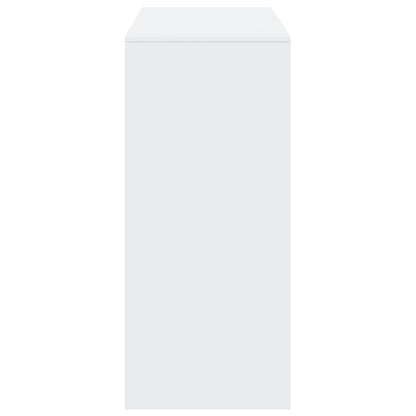 Bartafel met schap 124x46x103,5 cm bewerkt hout wit