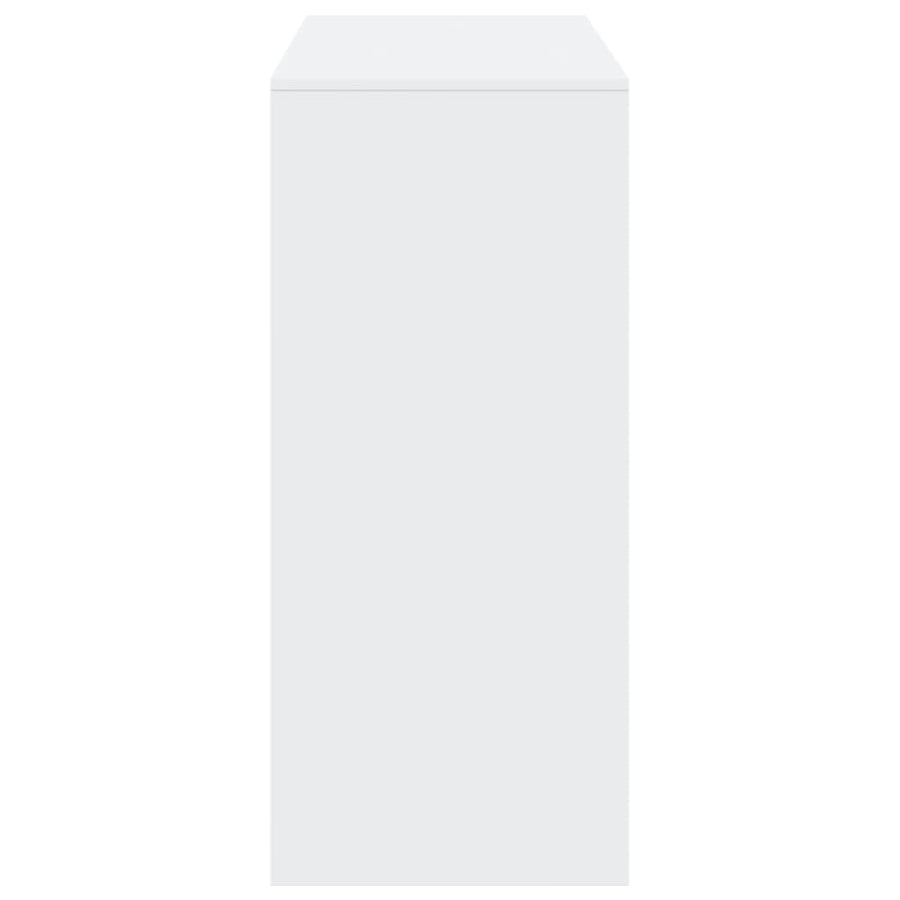 Bartafel met schap 124x46x103,5 cm bewerkt hout wit