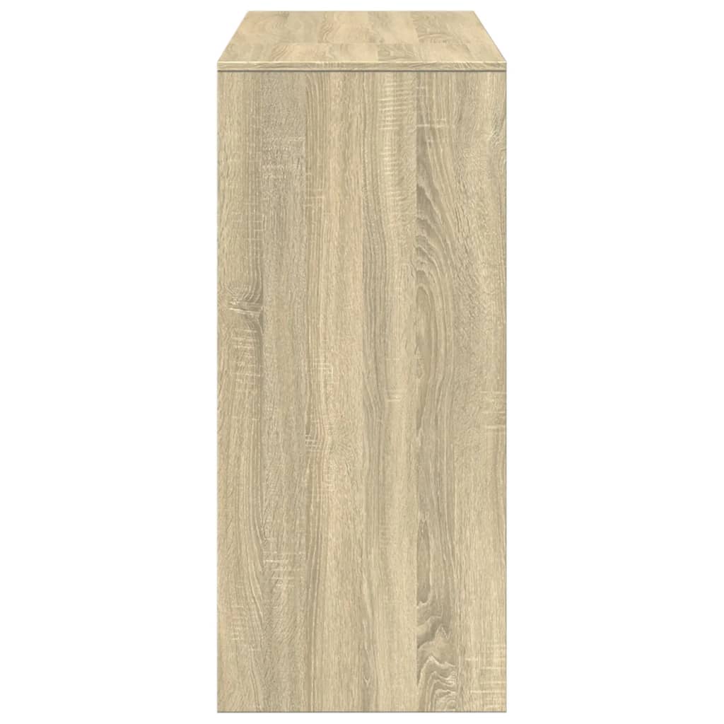 Bartafel met schap 124x46x103,5 cm hout sonoma eikenkleur