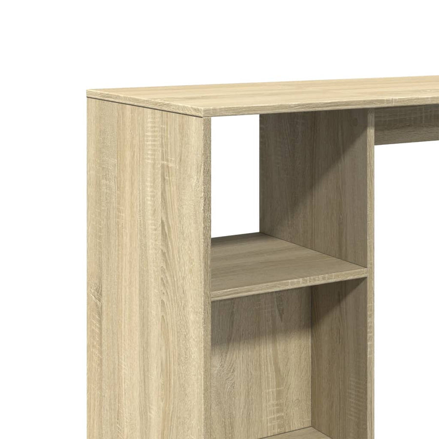Bartafel met schap 124x46x103,5 cm hout sonoma eikenkleur