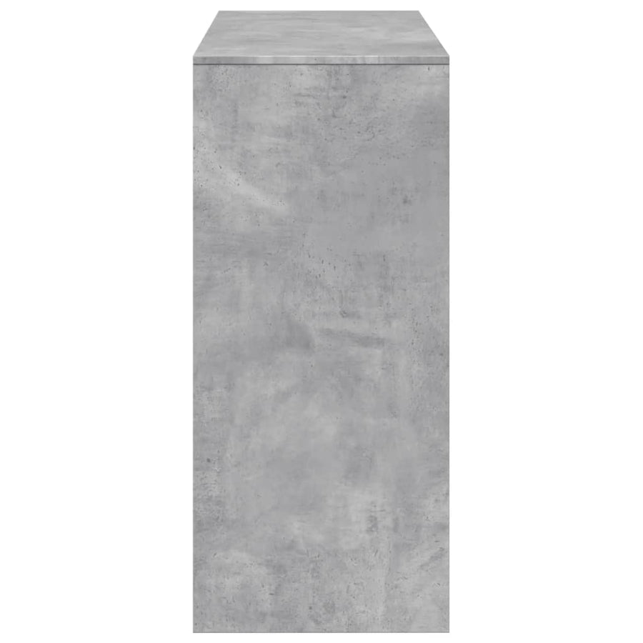 Bartafel met schap 124x46x103,5 cm bewerkt hout betongrijs