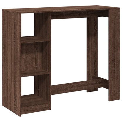 Bartafel met schap 124x46x103,5 cm bewerkt hout bruin eiken