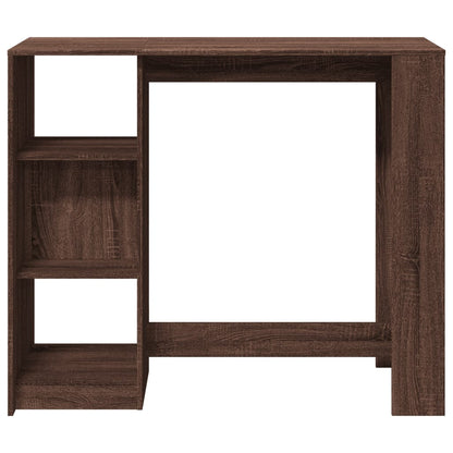Bartafel met schap 124x46x103,5 cm bewerkt hout bruin eiken