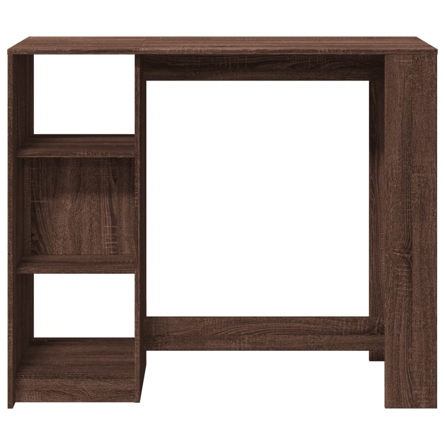 Bartafel met schap 124x46x103,5 cm bewerkt hout bruin eiken
