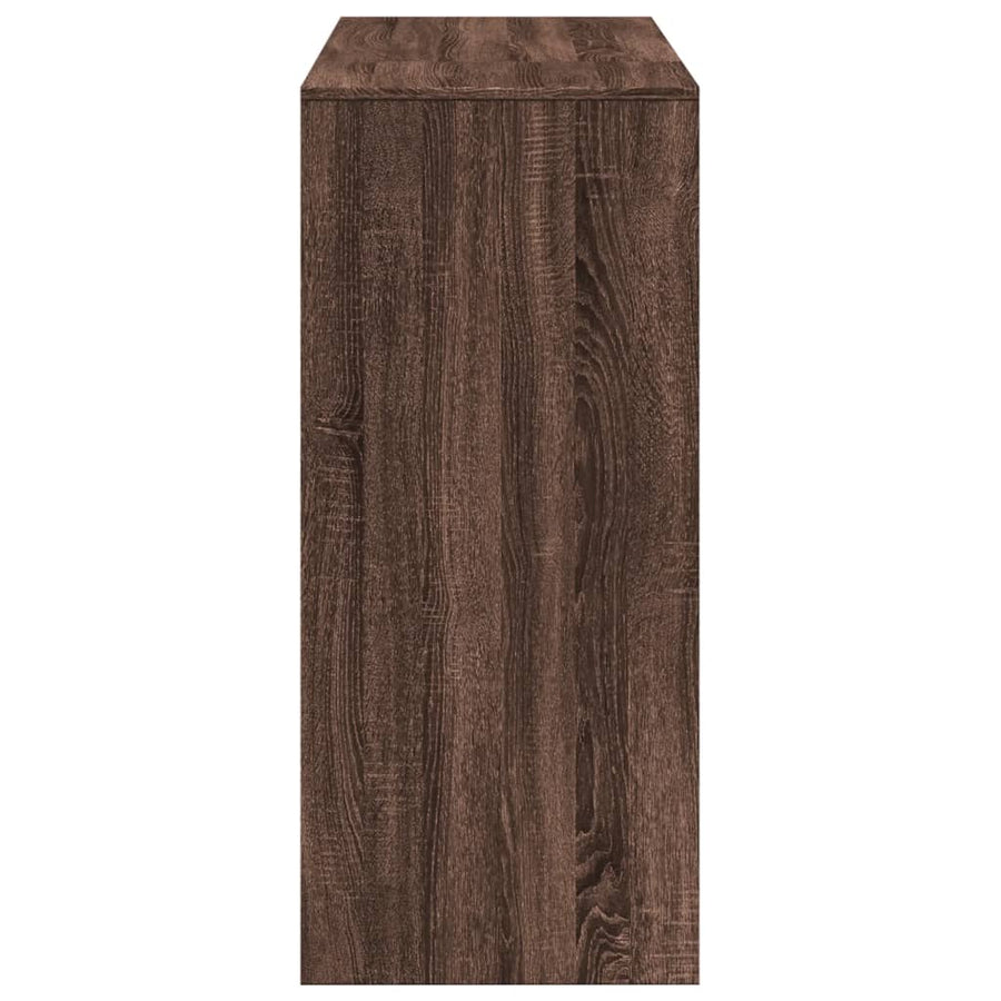 Bartafel met schap 124x46x103,5 cm bewerkt hout bruin eiken