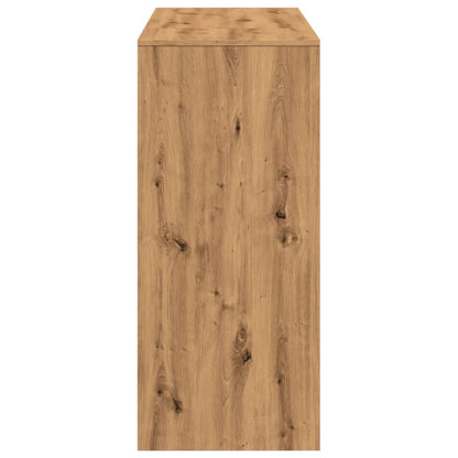 Bartafel met schap 124x46x103,5 cm hout artisanaal eikenkleurig