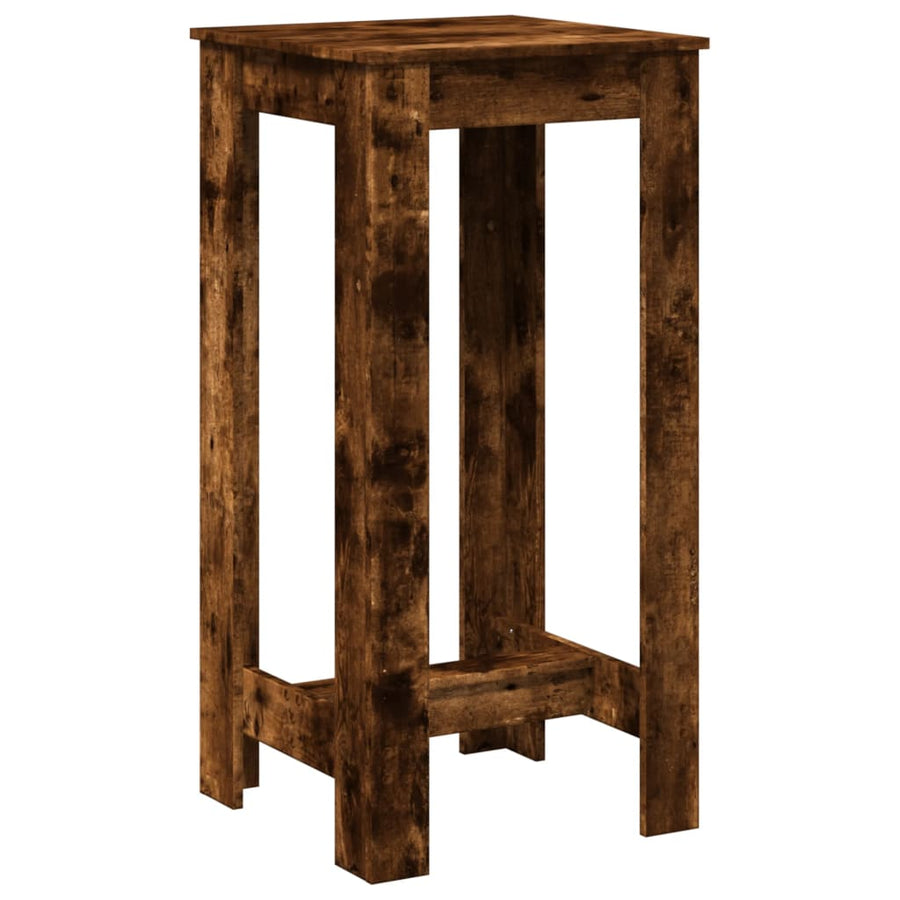 Bartafel 51x50x103,5 cm bewerkt hout gerookt eikenkleur