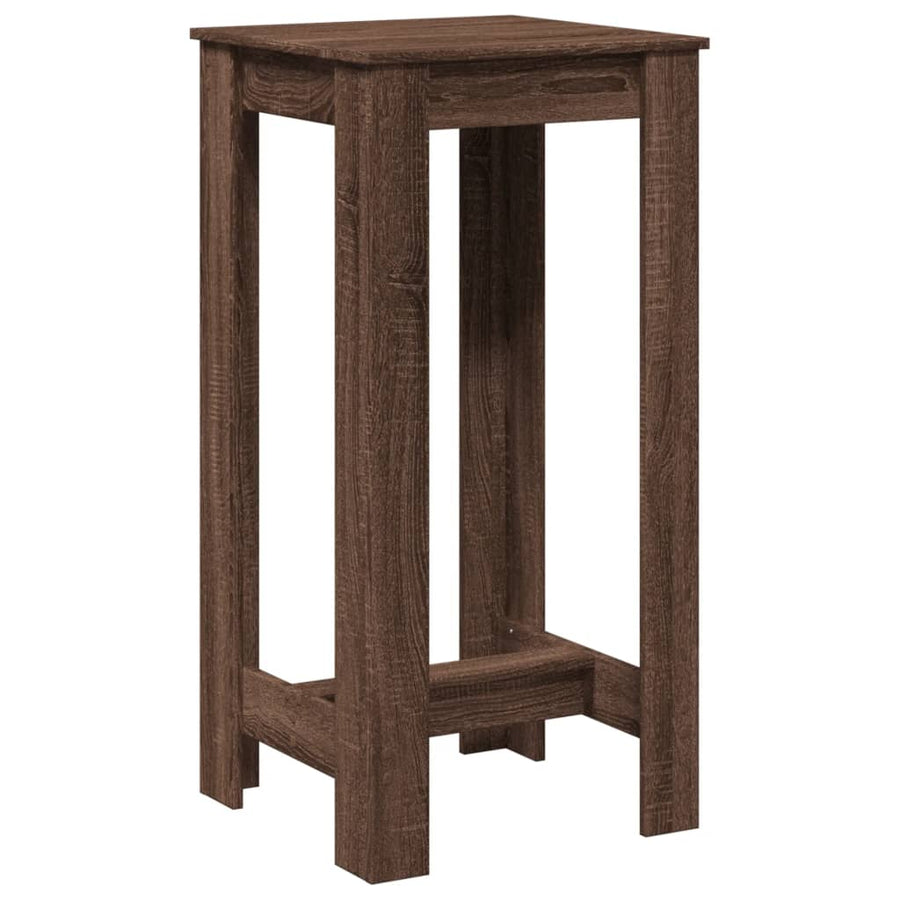 Bartafel 51x50x103,5 cm bewerkt hout bruin eikenkleurig