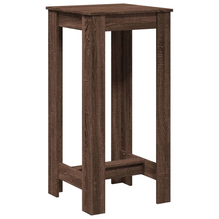 Bartafel 51x50x103,5 cm bewerkt hout bruin eikenkleurig