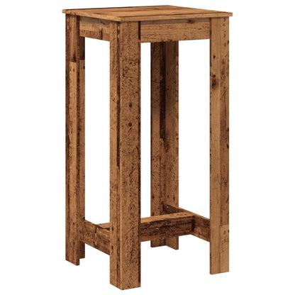 Bartafel 51x50x103,5 cm bewerkt hout oud houtkleurig
