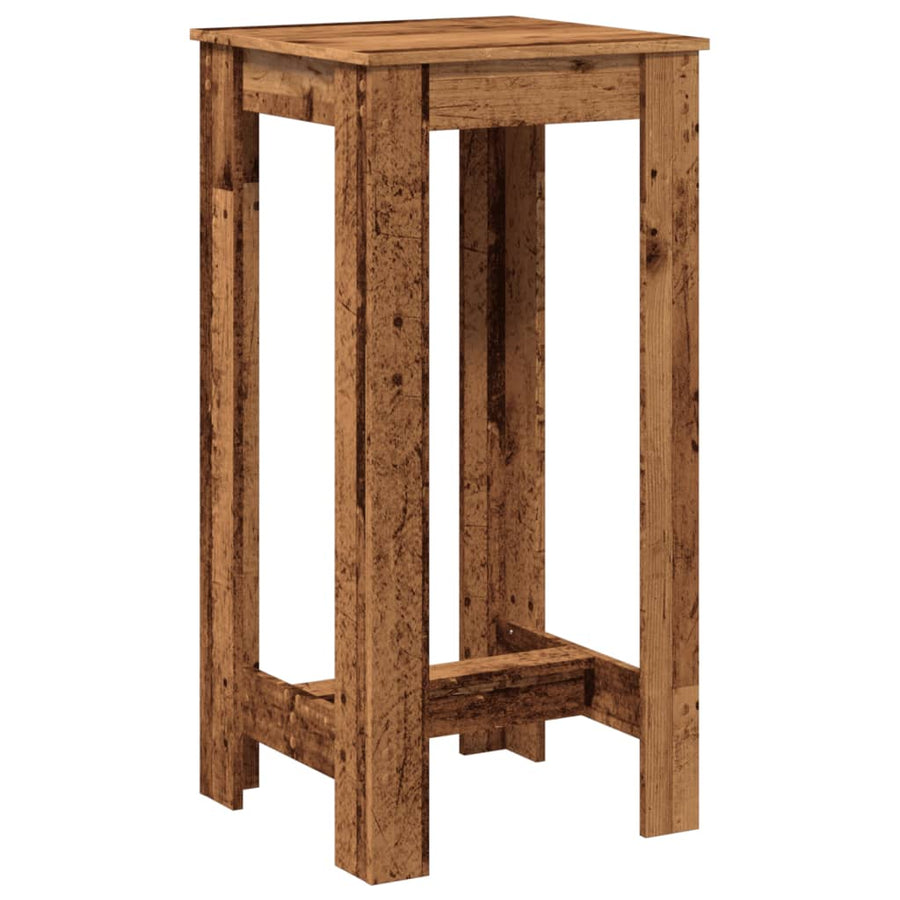 Bartafel 51x50x103,5 cm bewerkt hout oud houtkleurig