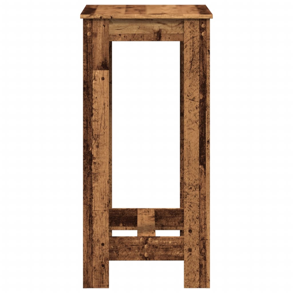 Bartafel 51x50x103,5 cm bewerkt hout oud houtkleurig