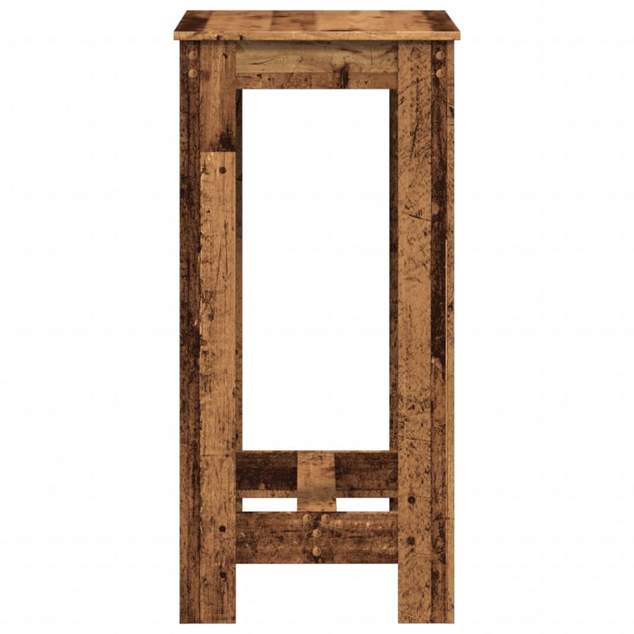 Bartafel 51x50x103,5 cm bewerkt hout oud houtkleurig