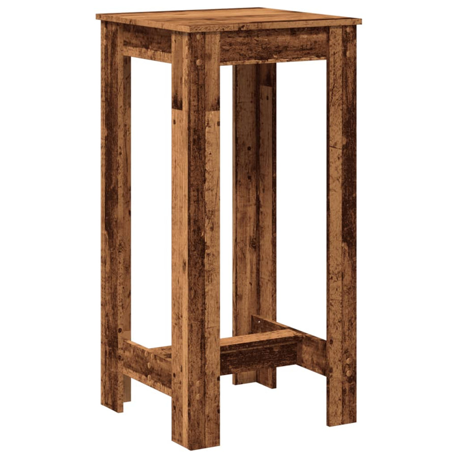 Bartafel 51x50x103,5 cm bewerkt hout oud houtkleurig