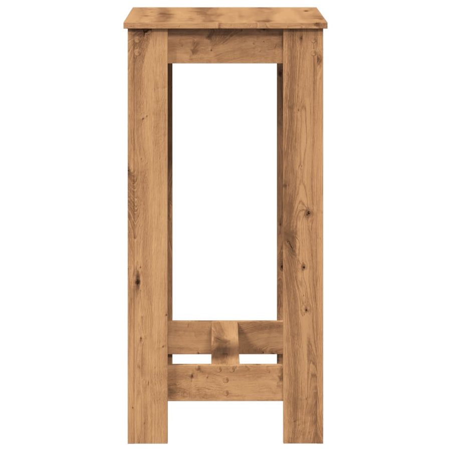 Bartafel 51x50x103,5 cm bewerkt hout artisanaal eikenkleurig