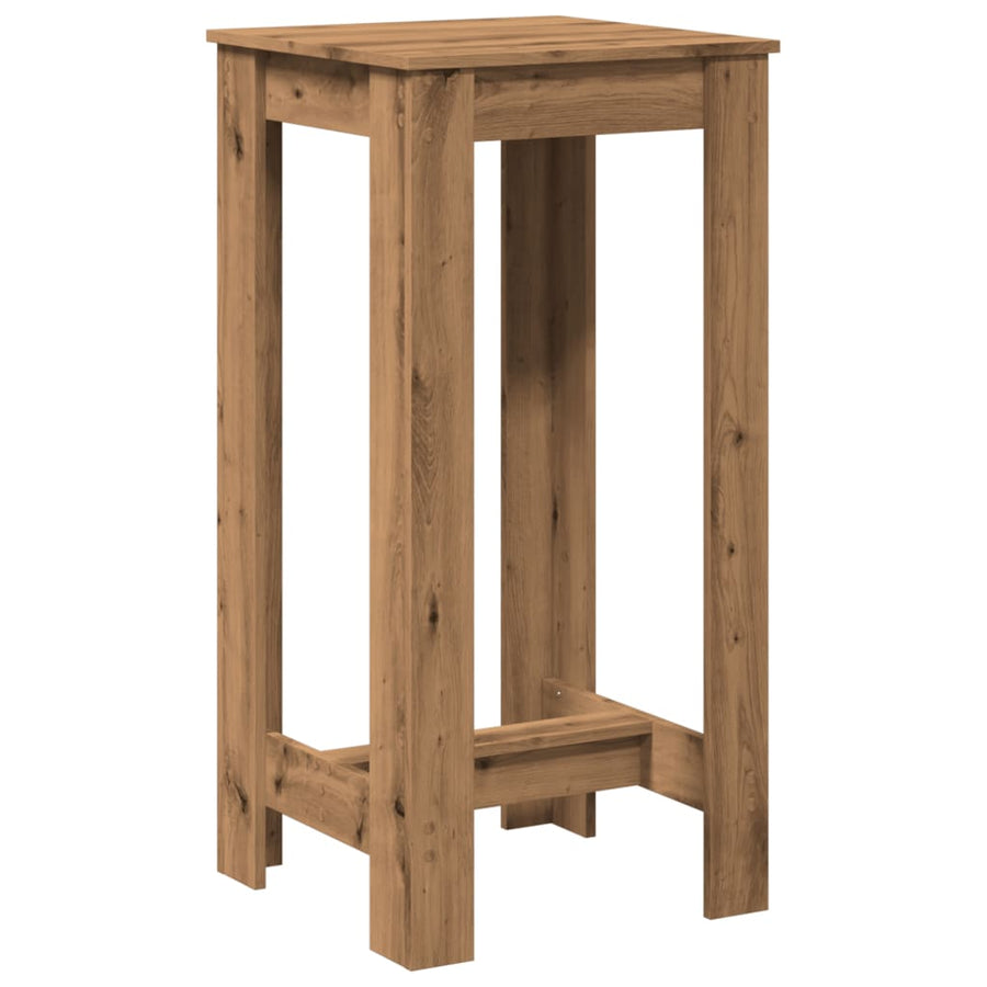 Bartafel 51x50x103,5 cm bewerkt hout artisanaal eikenkleurig