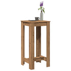 Bar table 51x50x103.5 cm processed wood artisanal oak-coloured