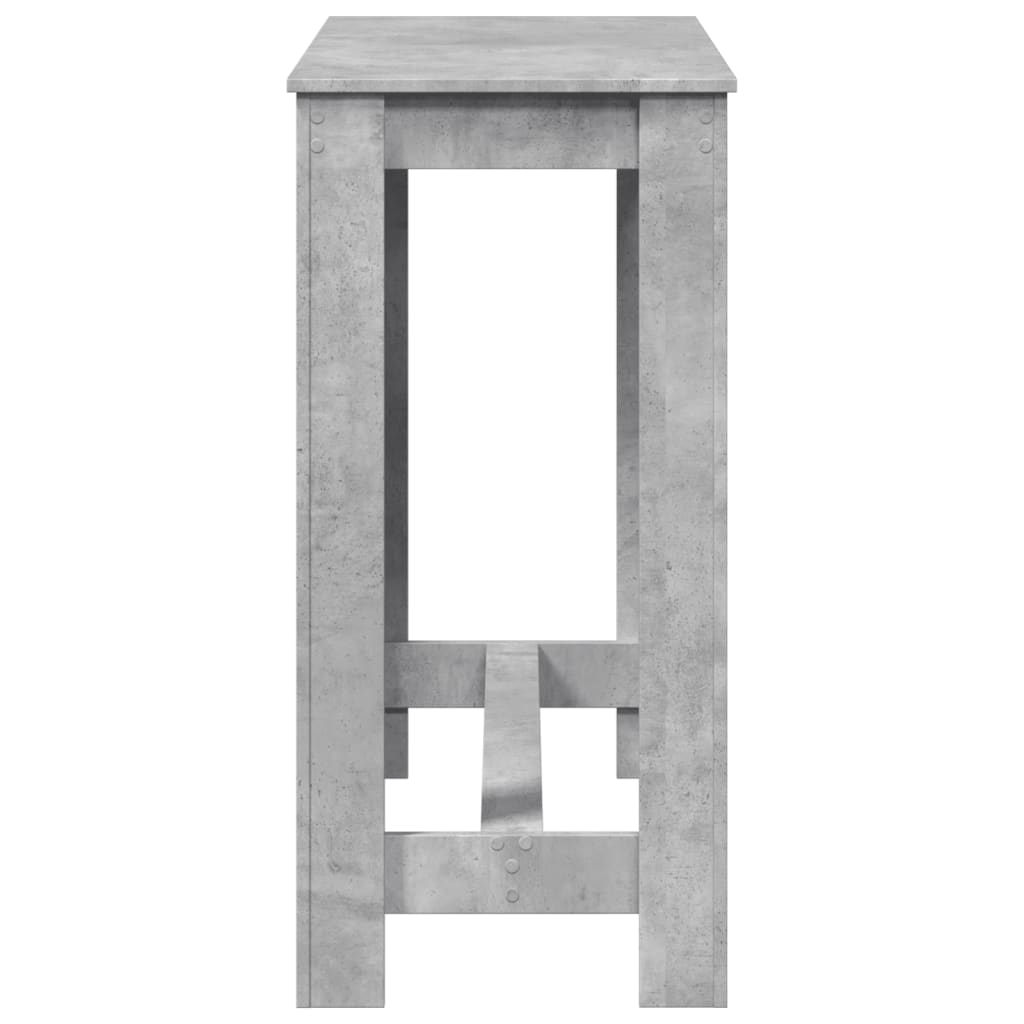 Bartafel 102x50x103,5 cm bewerkt hout betongrijs