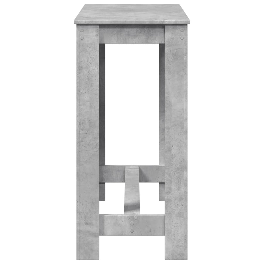 Bartafel 102x50x103,5 cm bewerkt hout betongrijs