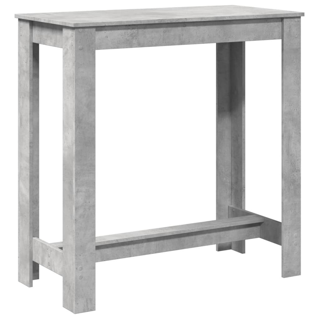 Bartafel 102x50x103,5 cm bewerkt hout betongrijs