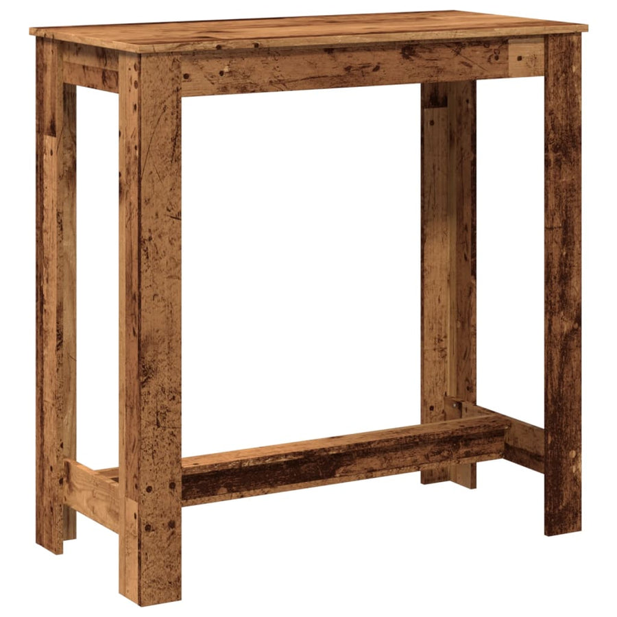 Bartafel 102x50x103,5 cm bewerkt hout oud houtkleurig