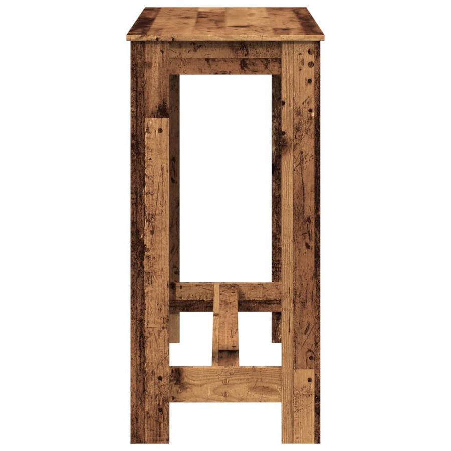 Bartafel 102x50x103,5 cm bewerkt hout oud houtkleurig