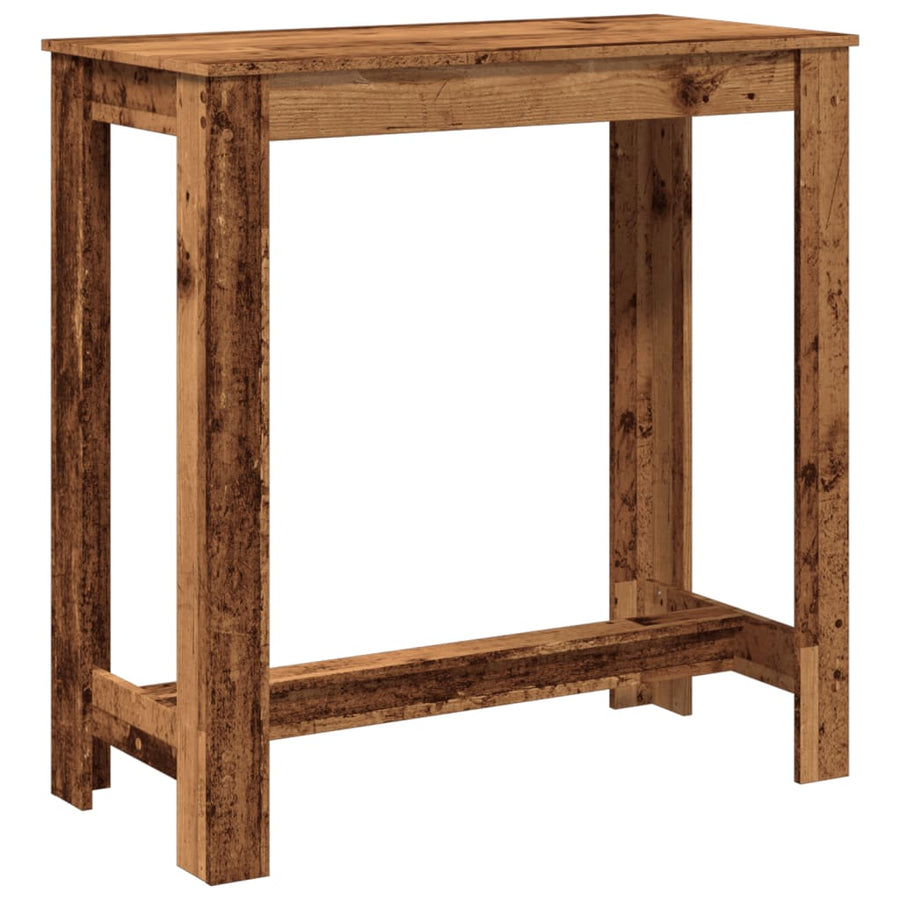 Bartafel 102x50x103,5 cm bewerkt hout oud houtkleurig