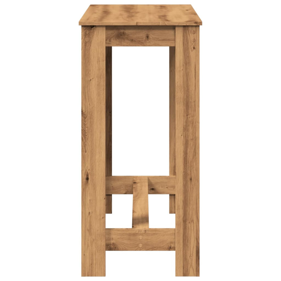Bartafel 102x50x103,5 cm bewerkt hout artisanaal eikenkleurig