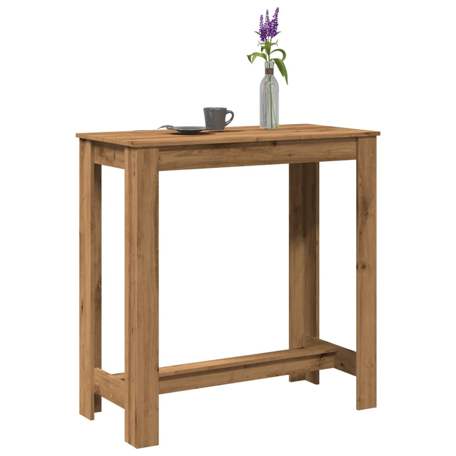 Bartafel 102x50x103,5 cm bewerkt hout artisanaal eikenkleurig