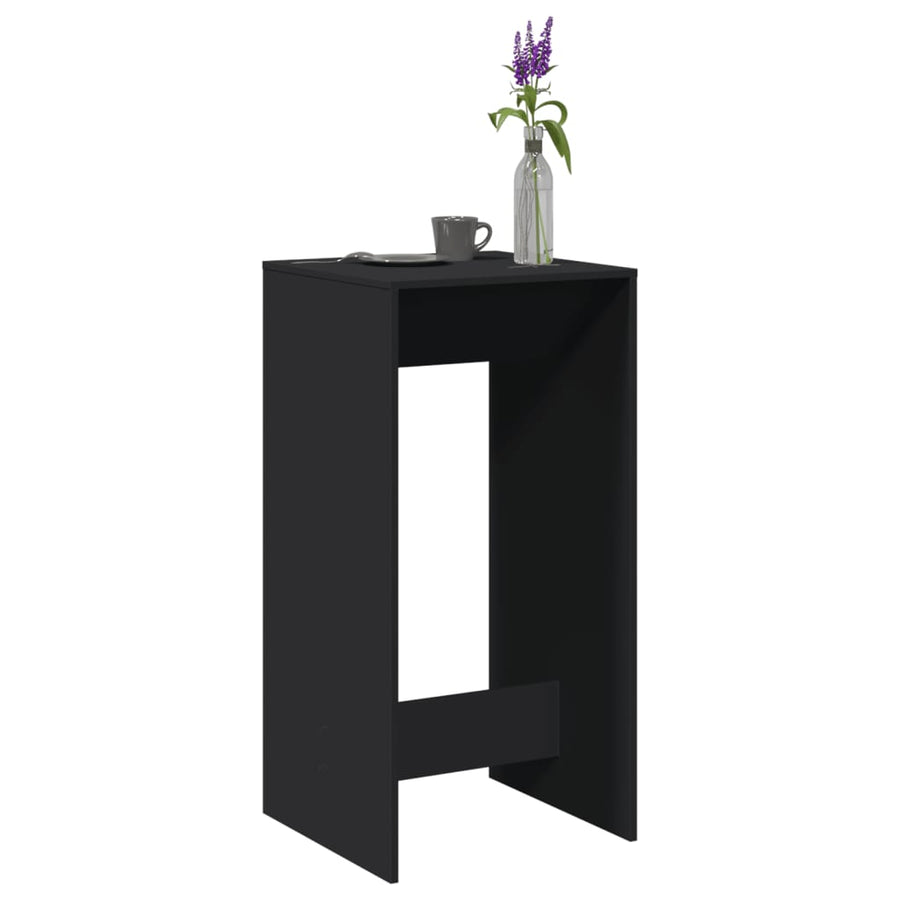 Bartafel 51x50x103,5 cm bewerkt hout zwart