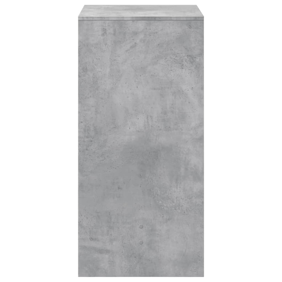 Bartafel 51x50x103,5 cm bewerkt hout betongrijs