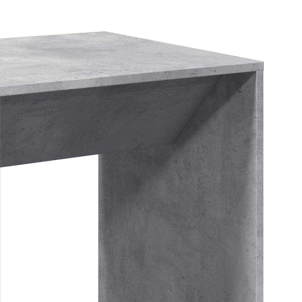 Bartafel 51x50x103,5 cm bewerkt hout betongrijs