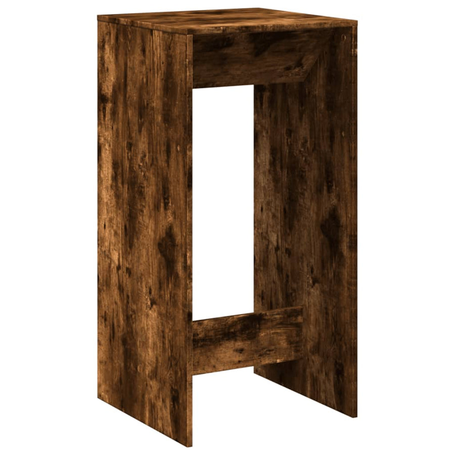 Bartafel 51x50x103,5 cm bewerkt hout gerookt eikenkleur